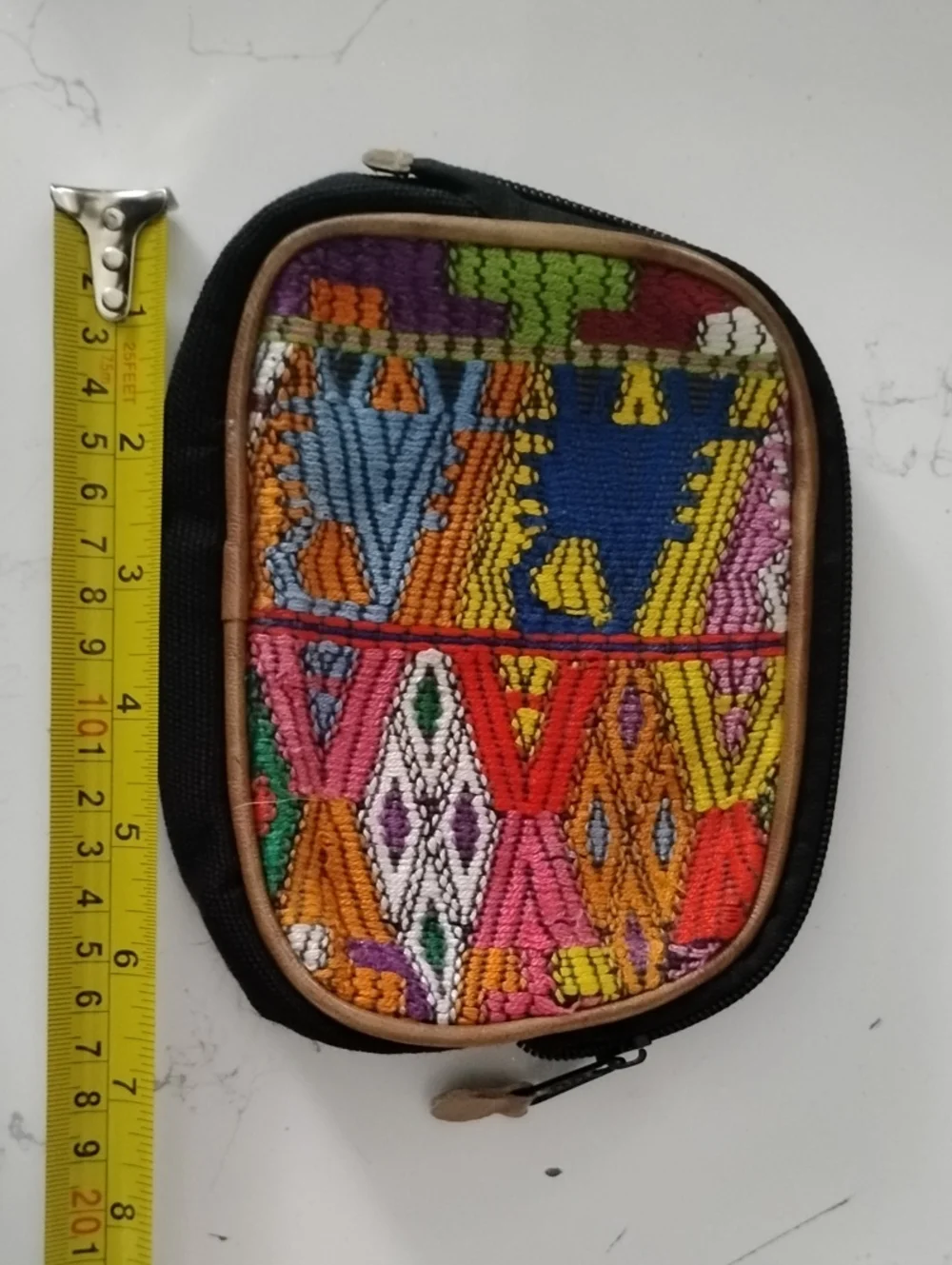 Colorful Handwoven Tribal Zip Pouch